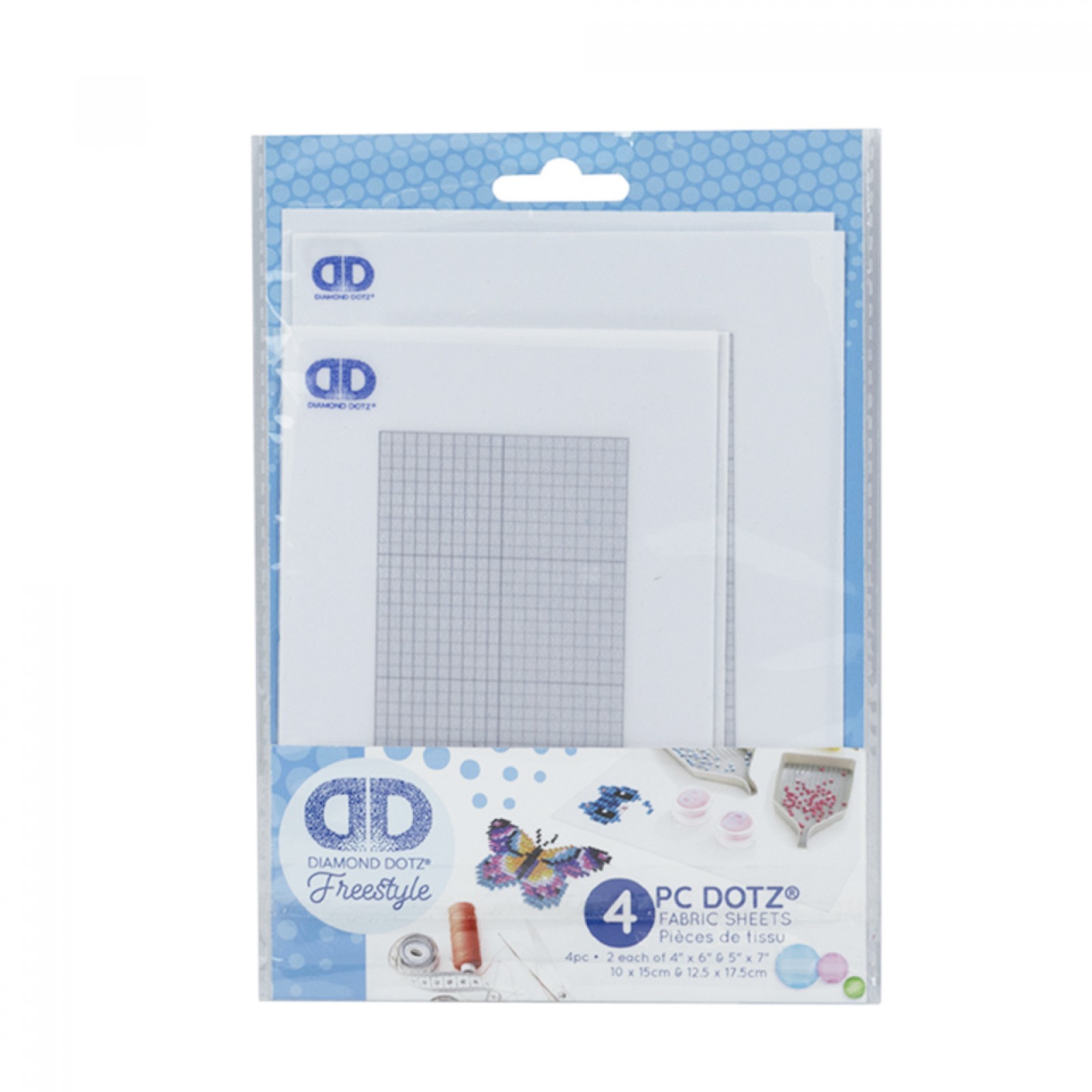 Fabric Pack - Grid With Adhesive - 4 x 6 - Diamond Painting Accessories -  DDA.065 - Diamond Dotz®