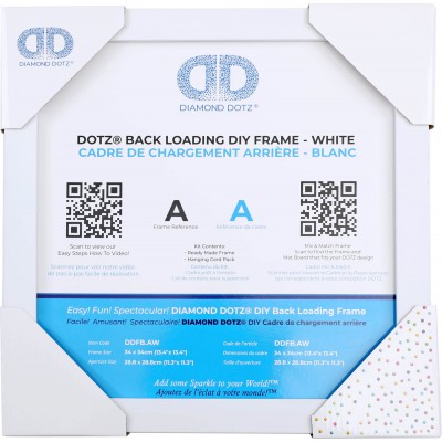BACK LOADING FRAME A WHITE - 13.40 x 13.40 in