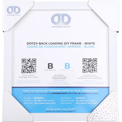 BACK LOADING FRAME B WHITE - 14.60 x 14.60 in