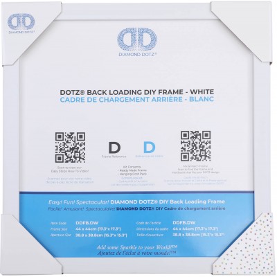 BACK LOADING FRAME D WHITE - 17.30 x 17.30 in