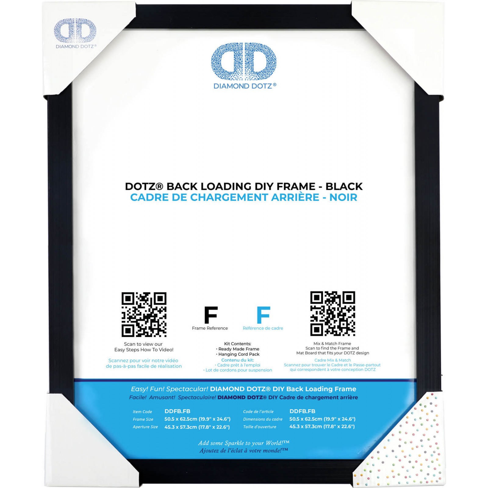 BACK LOADING FRAME F BLACK - 19.90 x 24.60 in
