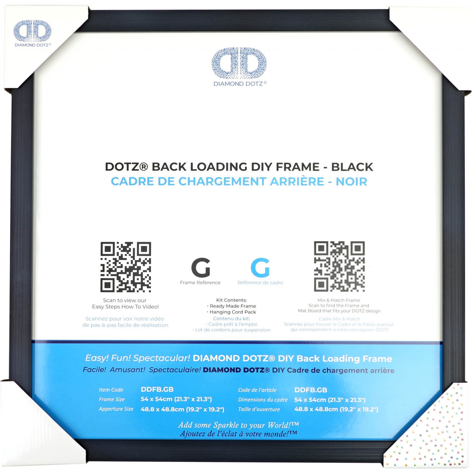 BACK LOADING FRAME G BLACK - 21.30 x 21.30 in