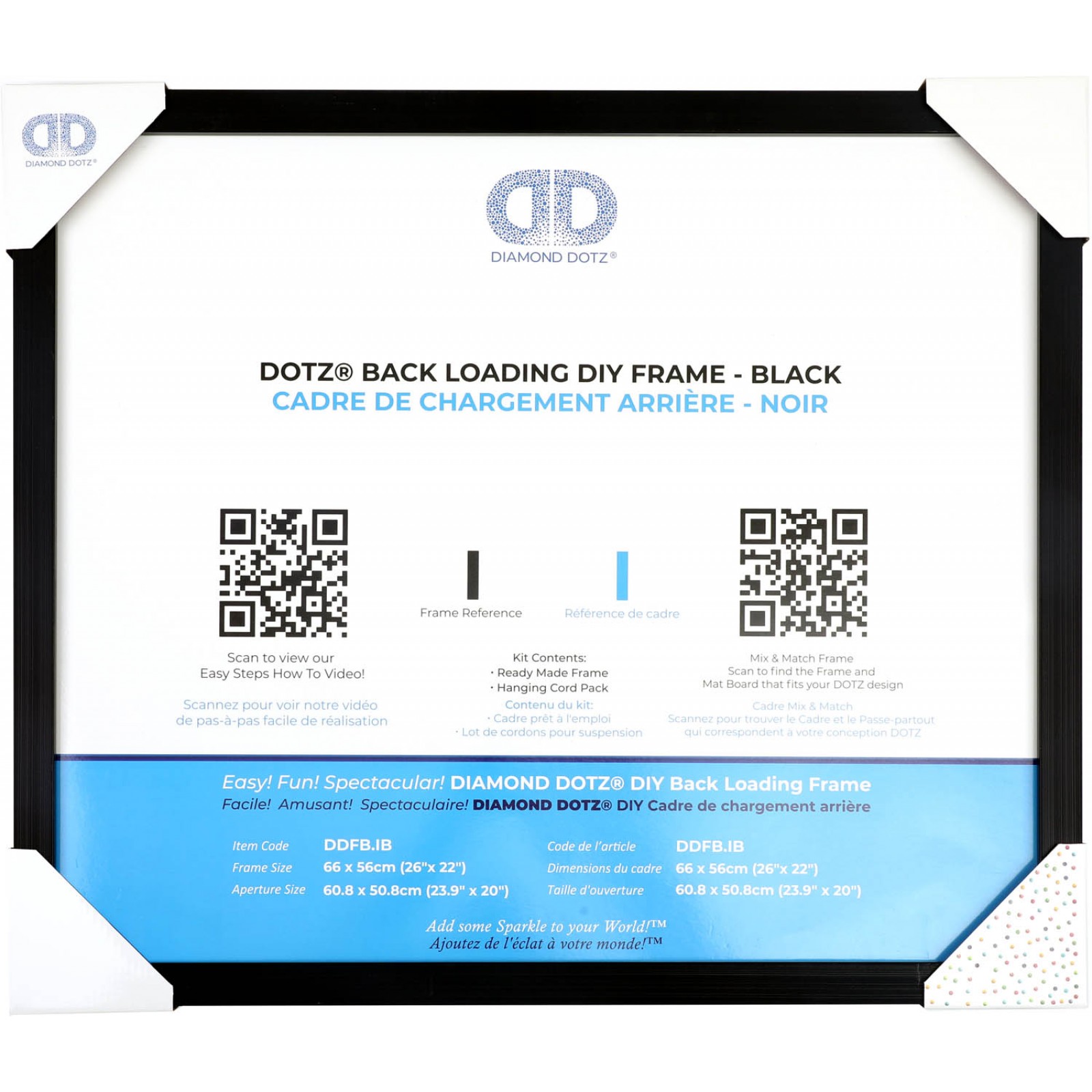 BACK LOADING FRAME I BLACK - 26.00 x 22.00 in