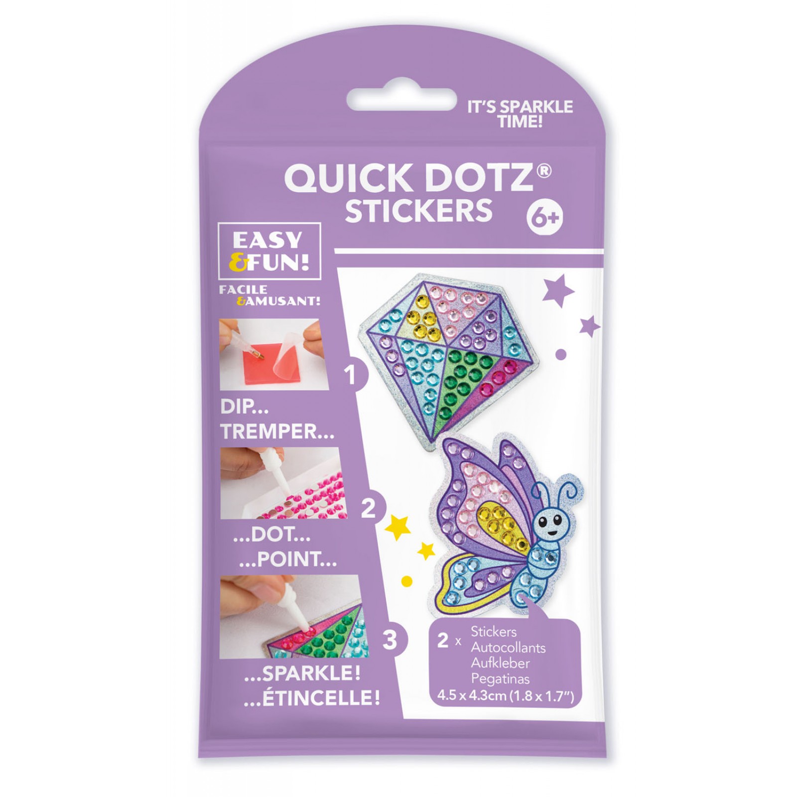 BIG DOTZ ® Stickers Pack 4 Butterfly Sparkle