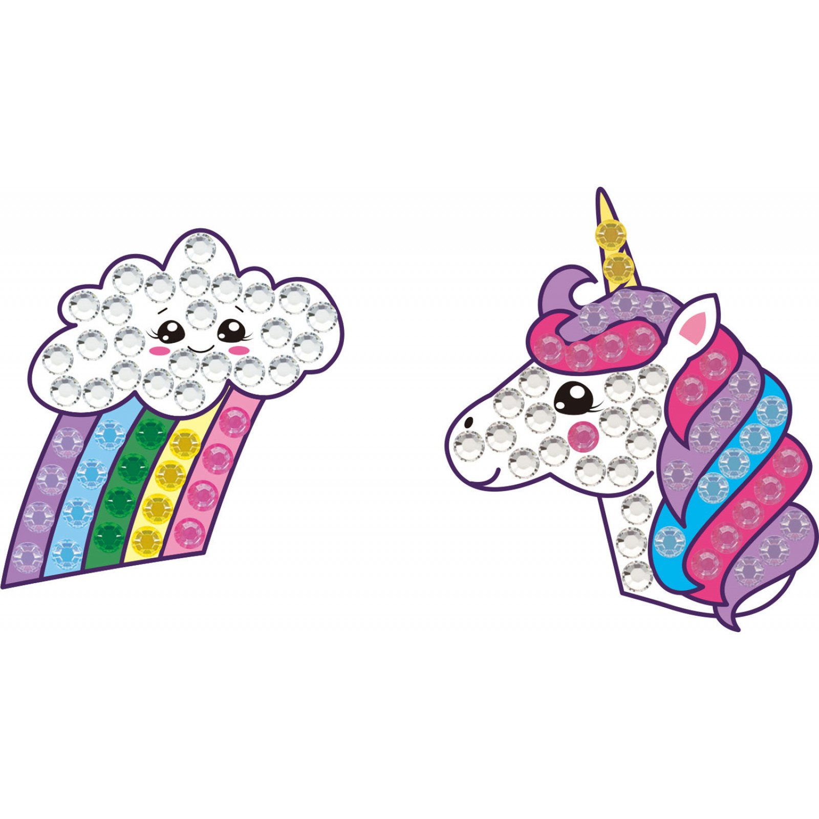 BIG DOTZ ® Stickers Pack 6 Rainbow Unicorn