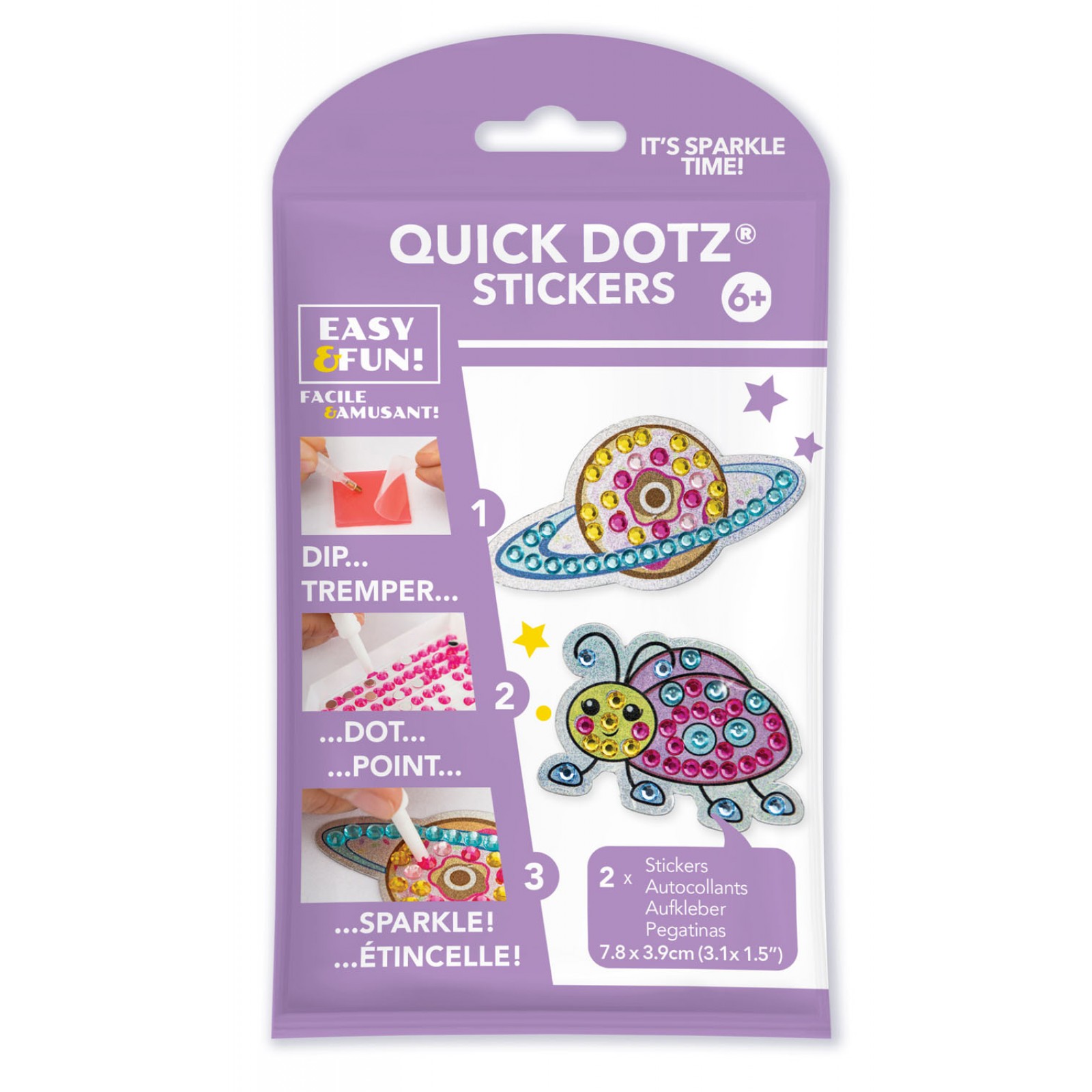 BIG DOTZ ® Stickers Pack 8 Planet Donut & Ladybeetle