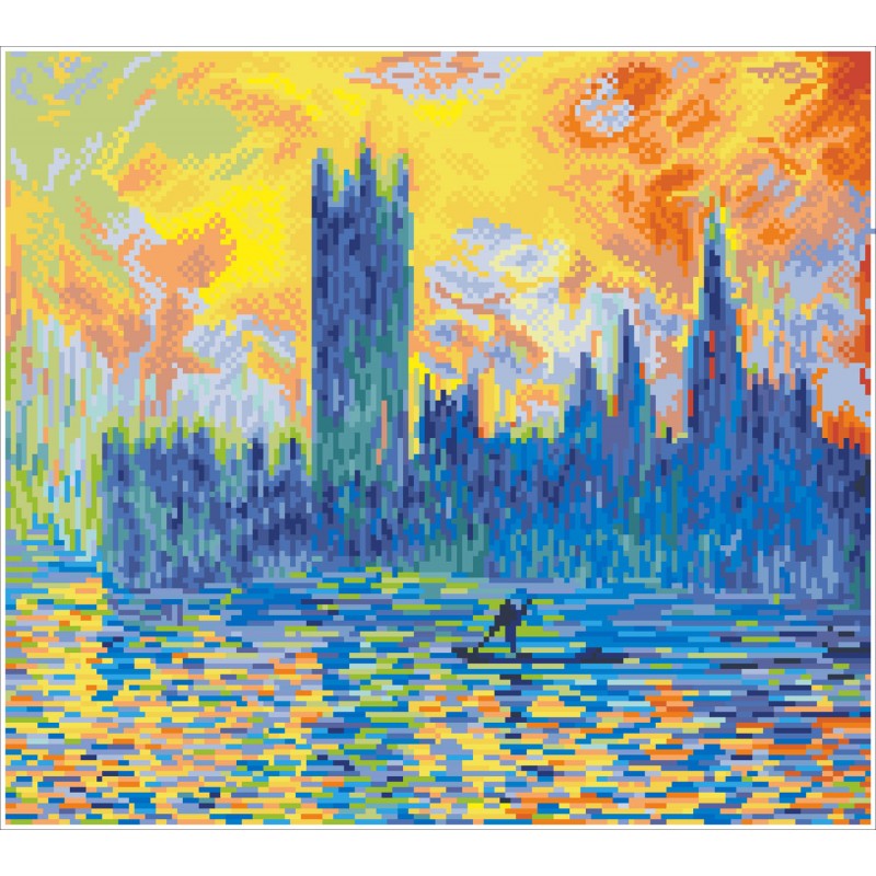 London Parliament In Winter (Après Monet)