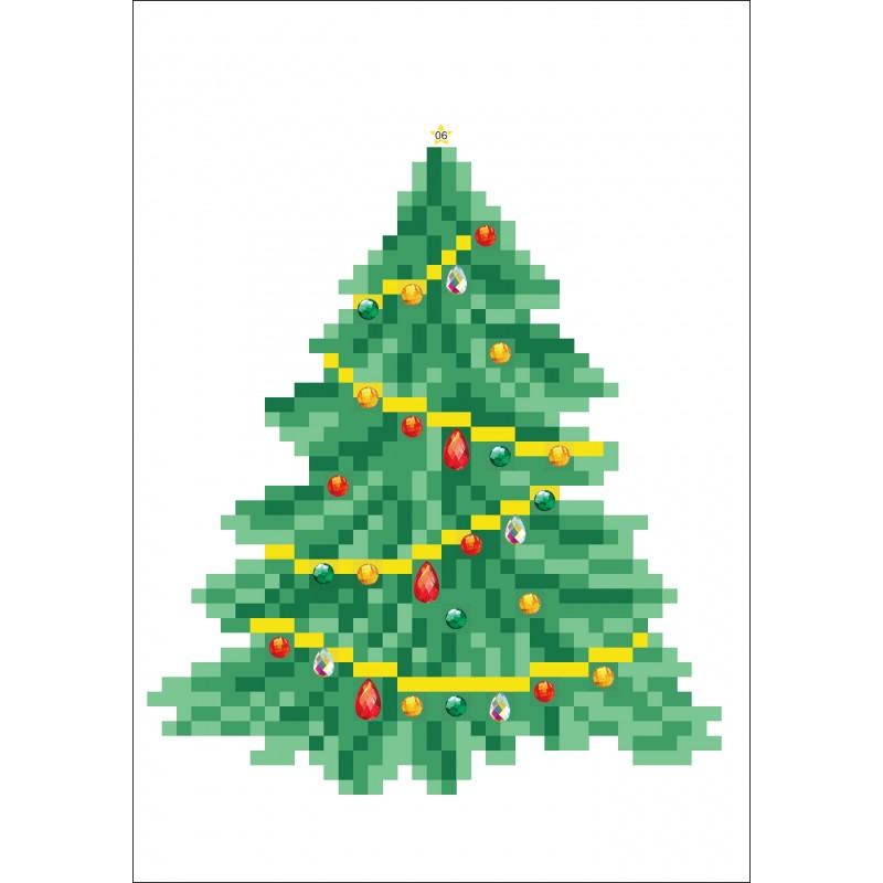 Merry Christmas Tree - Diamond Painting Greeting Card - DDG.014