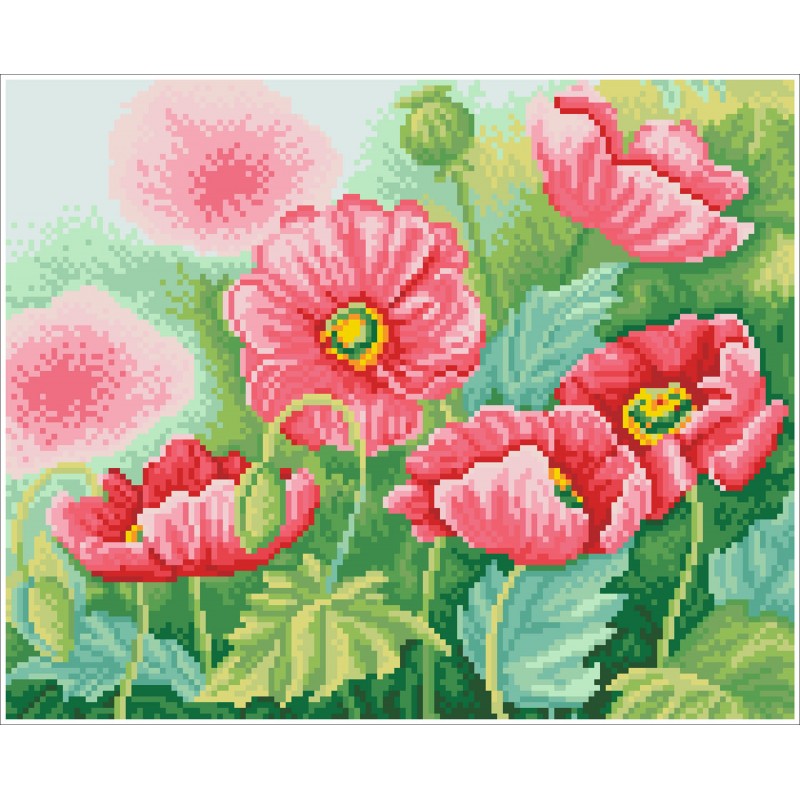 Watercolour Poppies - Pre-Framed Kit