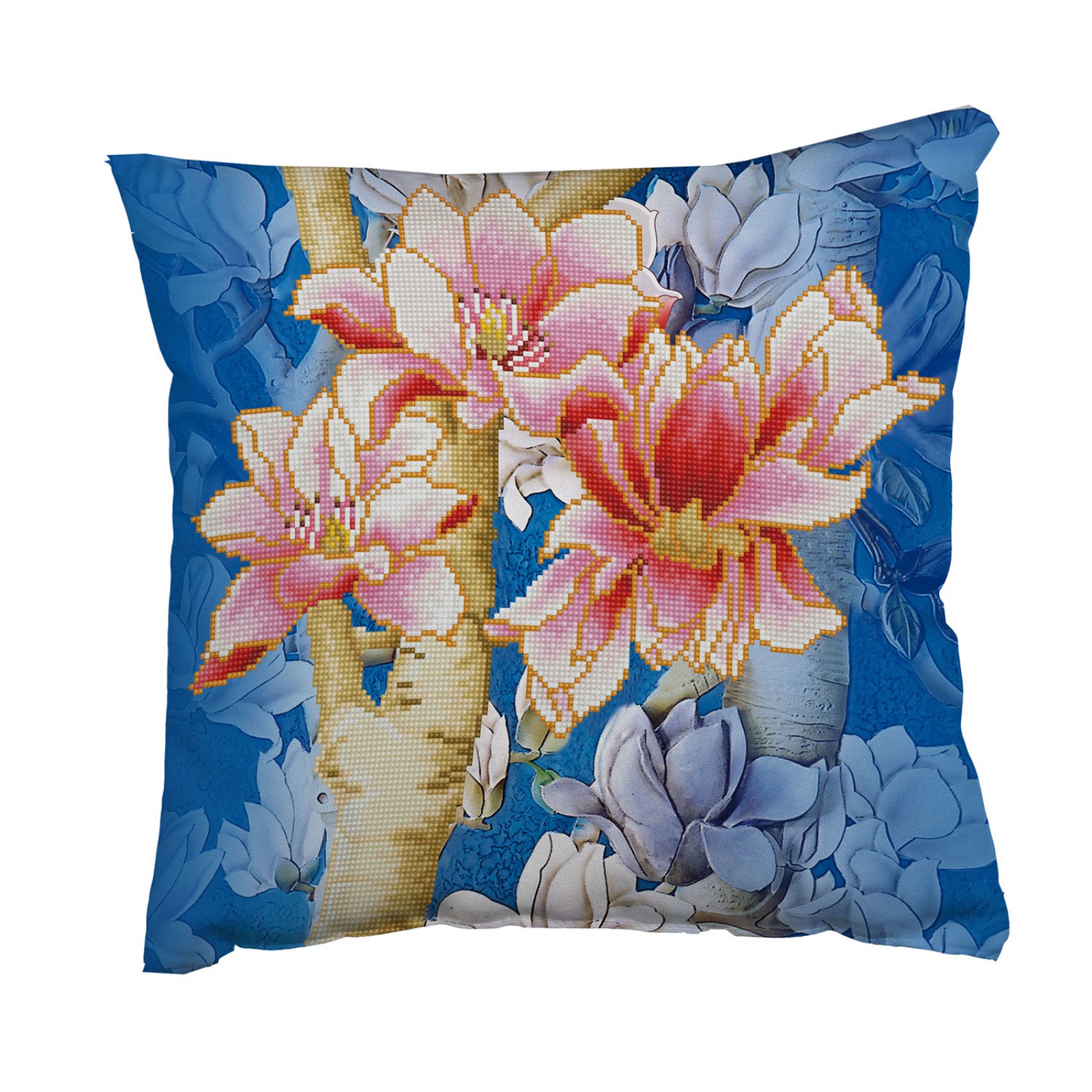 Magnolias On Blue 1