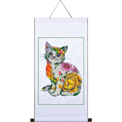 Flower Puss Scroll