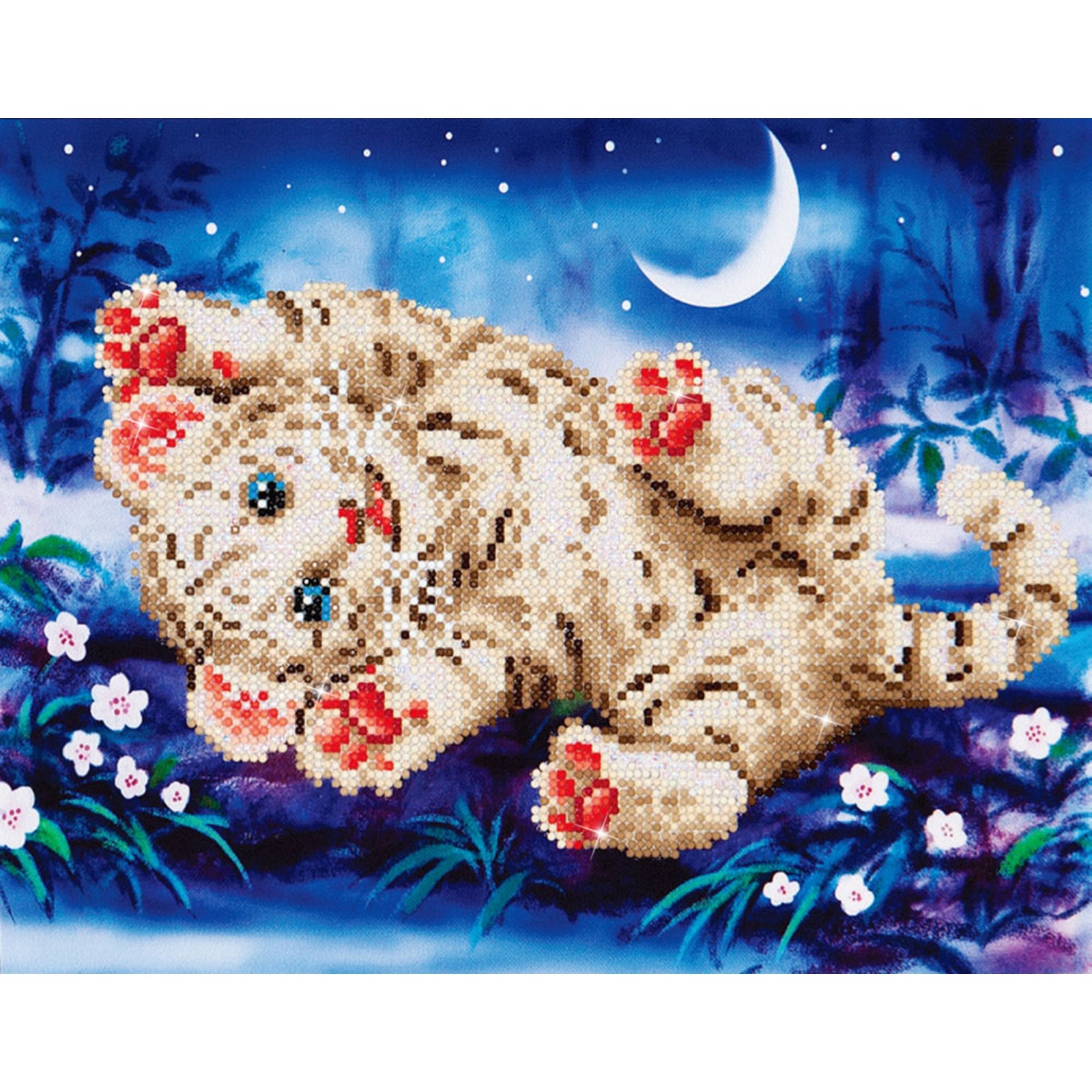 Kit Diamond Painting 5D NAIMOER – Tigri – Quadro Fai Da Te 30x30cm – Diamanti Rotondi, Relax Anti-Stress, Decorazione Casa