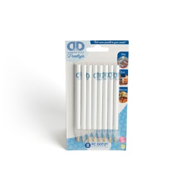 Bulk Pack White Styluses With Blue Dd Logo