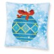 Blue Bauble Pillow