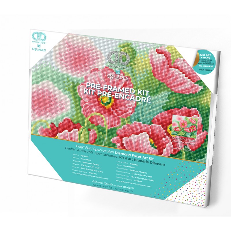 Watercolour Poppies - Pre-Framed Kit