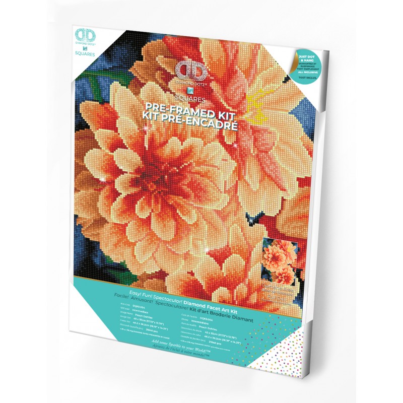 Peach Dahlias - Pre-Framed Kit