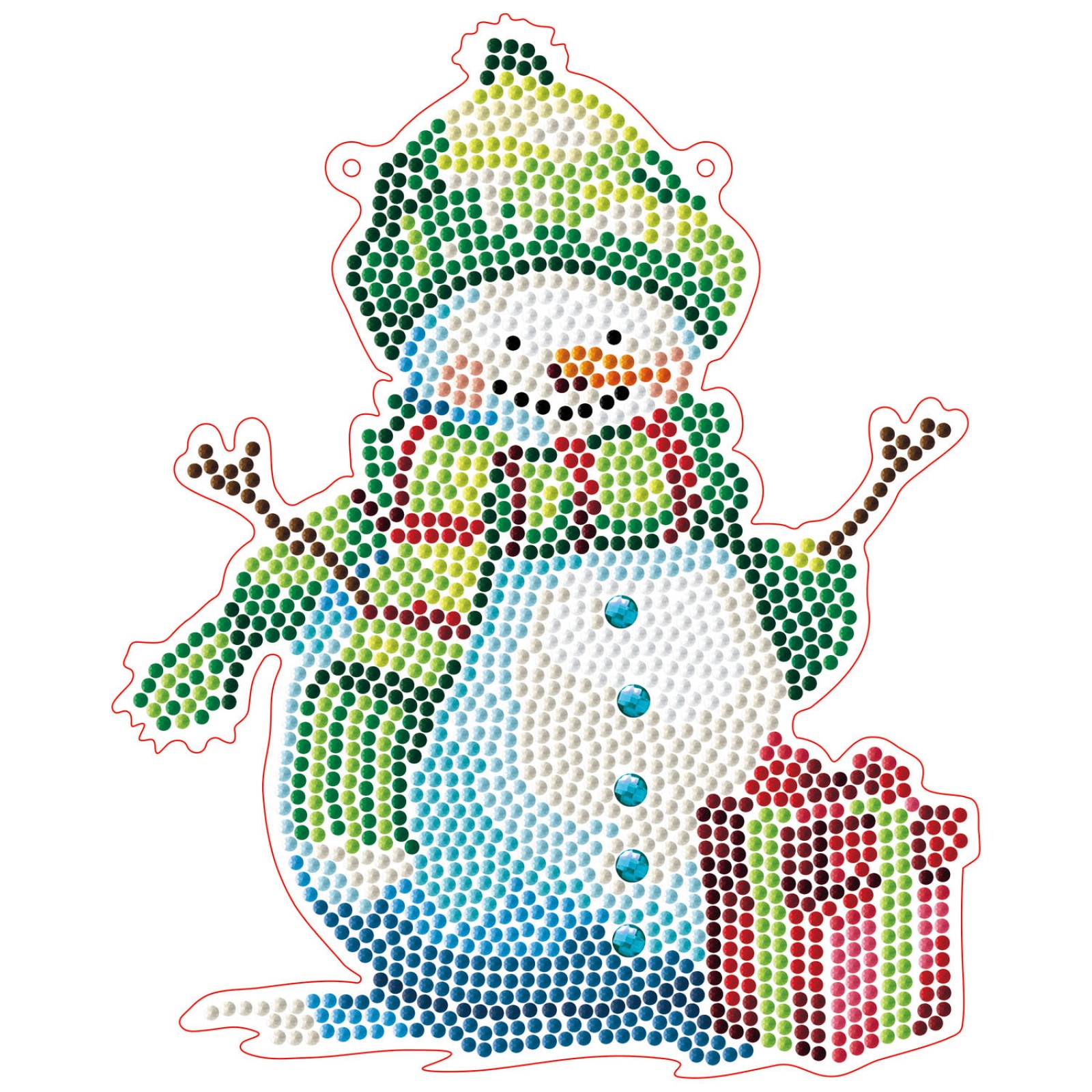 Rachel's Of Greenfield Kit Quilt Da Parete "Frosty Friend" – 33x38cm – Pupazzo Di Neve E Cane – Applique E Cucito Creativo